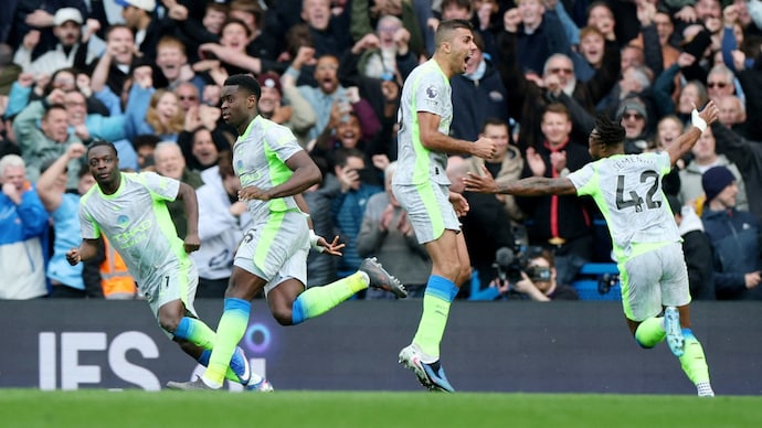 Man City beat Chelsea 3-0 at Stamford Bridge. (Image: Reuters) Man City