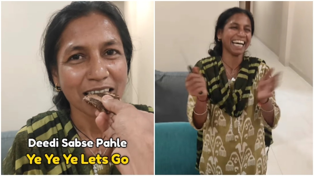 Man finds house help crying on her birthday, surprises her with cake celebration