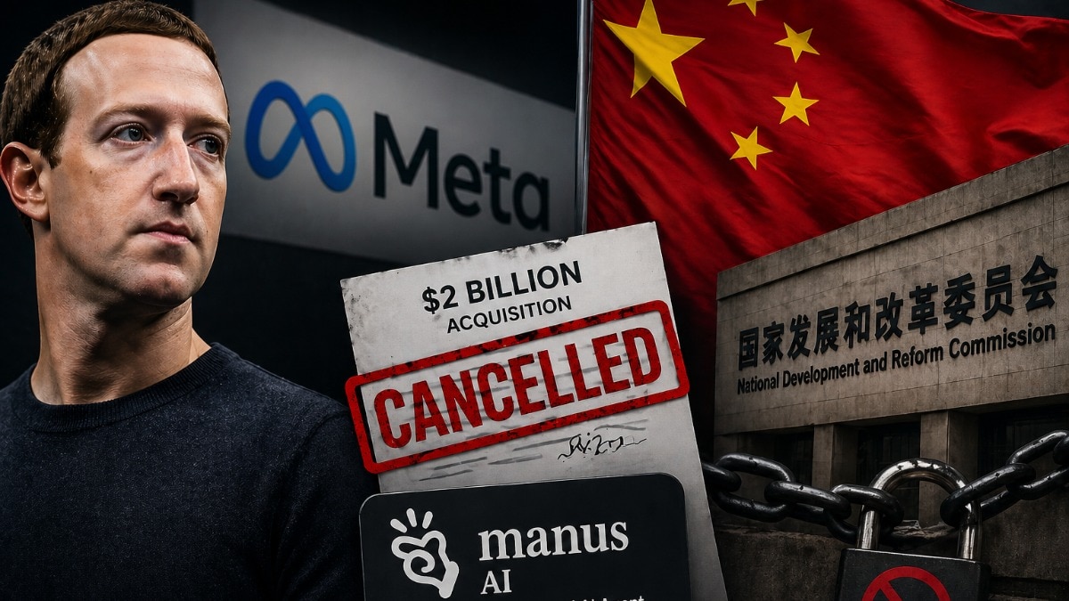 Meta’s $2 billion AI deal collapses as China steps in to block the acquisition of Manus. Manus AI,