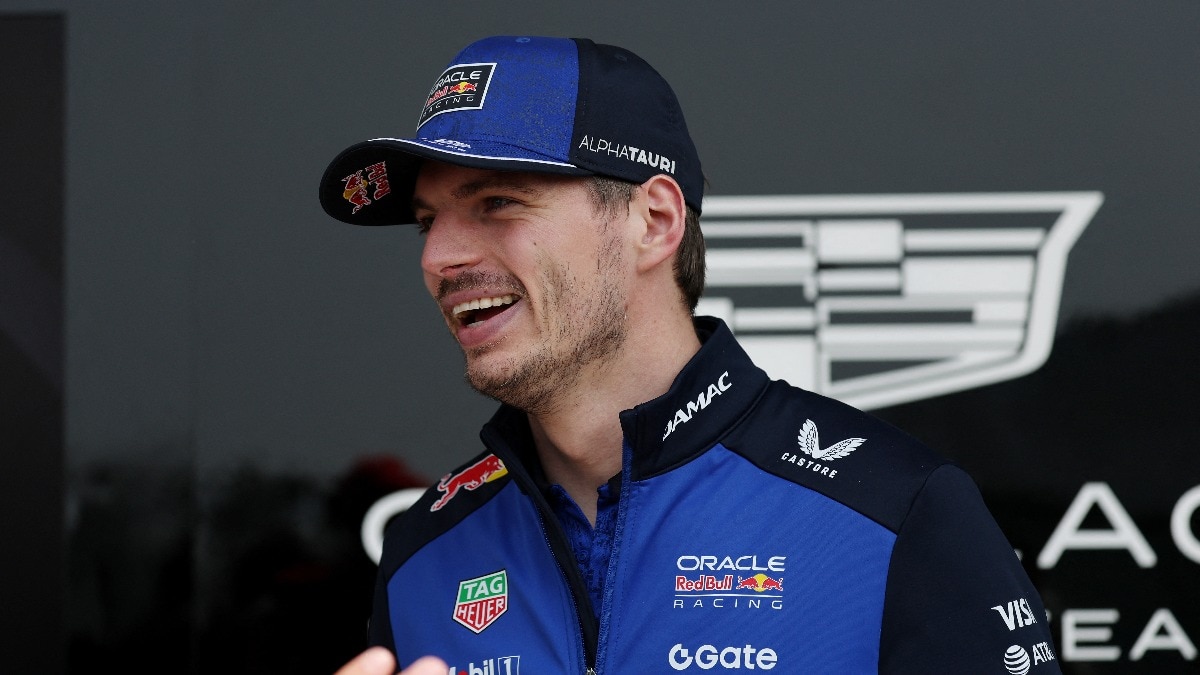 Max Verstappen reacts to race engineer Lambiase's McLaren switch