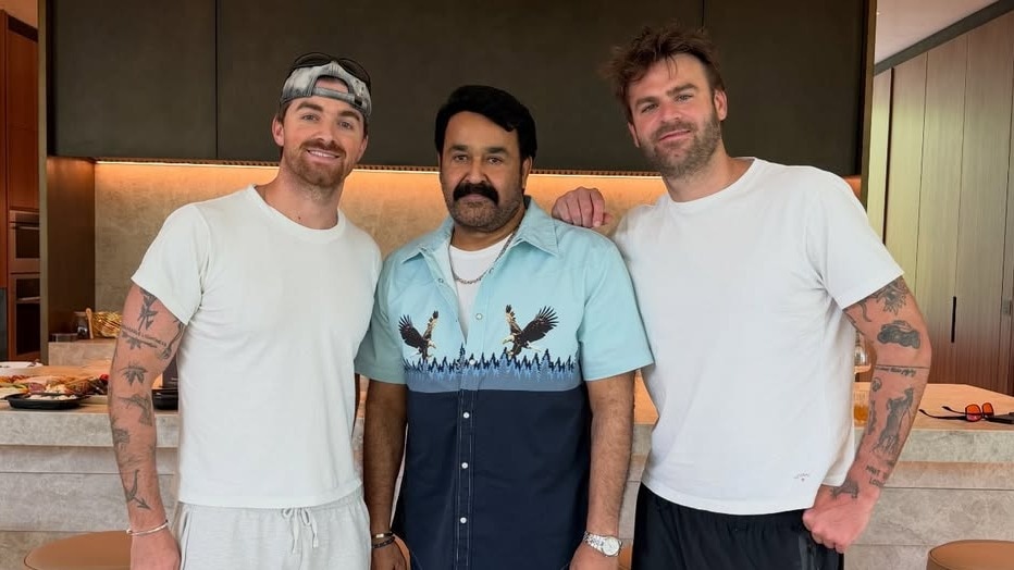Mohanlal with the chainsmokers