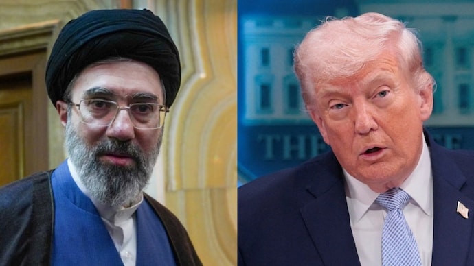 Iran vows retaliation against US after commercial vessel seized in Sea of Oman Mojtaba Khamenei and Donald Trump
