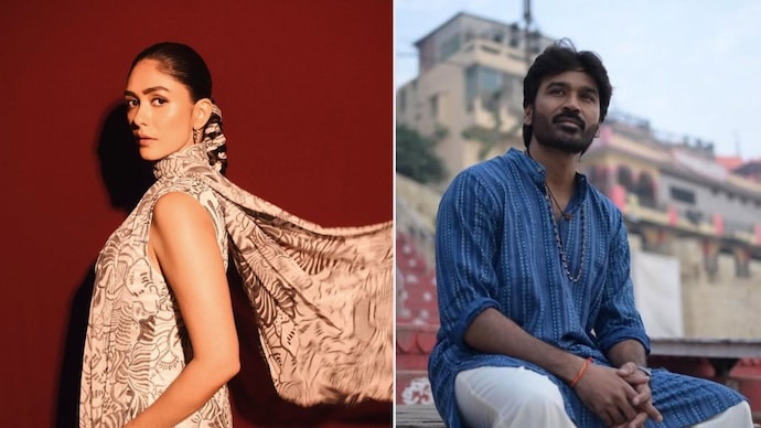 Mrunal Thakur is reportedly in talks for female-led film with Dhanush. (Photo: Instagram/mrunalthakur,Dhanushkraja)