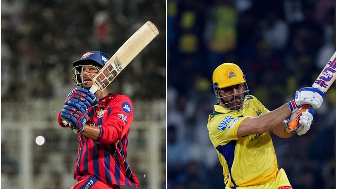 IPL 2026: Mukul Choudhury channeled his idol MS Dhoni's flair to beat KKR. (Photo: PTI, Reuters) Mukul Choudhury, MS Dhoni