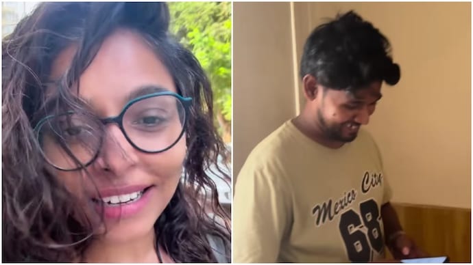 Mumbai woman accidentally leaves house unlocked, delivery man notices it. And then.. (Photos: @divyaunnyfilms/Instagram) Mumbai woman shares how delivery man guarded her home after finding front door open