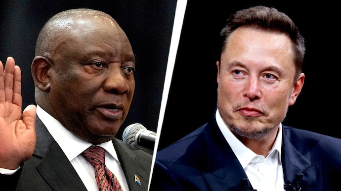 While Elon Musk (R) has called for the lifting of South Africa's affirmative action laws, President Cyril Ramphosa (L) has stated the country has no intention of abandoning such policies. (Images: Reuters) Musk blames South Africa's racist laws for not getting license for Starlink.