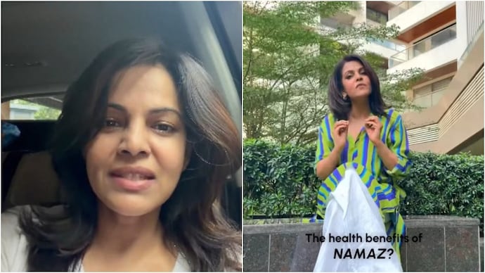 Namita Thapar hits back at trolls over Namaz health benefits reel with karma warning (Photos: Namita Thapar/Instagram) namita thapar trolled namaaz health benefits reel