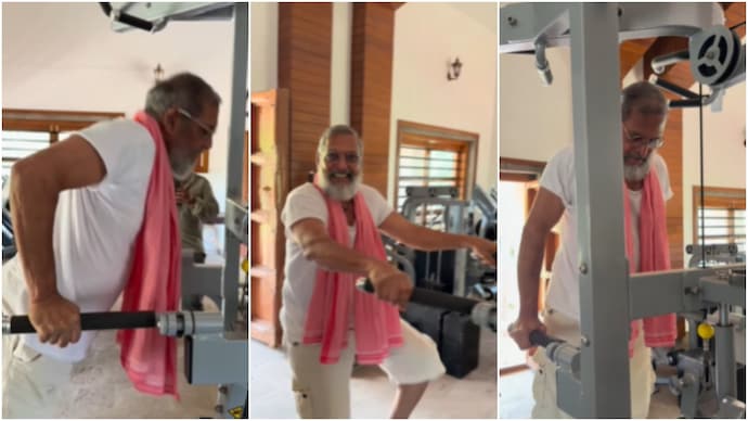 Nana Patekar's workout video is going viral on social media. (Credit: Instagram/@atulkasbekar) Nana Patekar