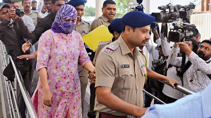 EYE OF THE STORM: Ashwini Chainani remanded to judicial custody at Nashik district court, Apr. 15. (Photo: Mayur Bargaje)