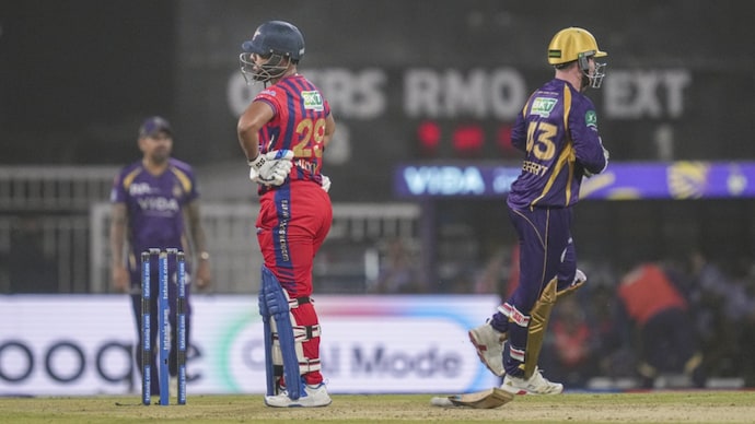 Nicholas Pooran had a tough day against KKR. Courtesy: PTI Nicholas Pooran