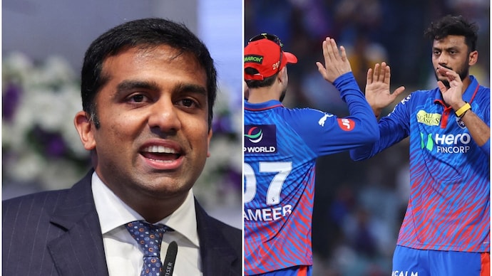 Jindal wants DC fans to show support during RCB clash. (Reuters Photo) Parth Jindal, Axar Patel, Delhi Capitals