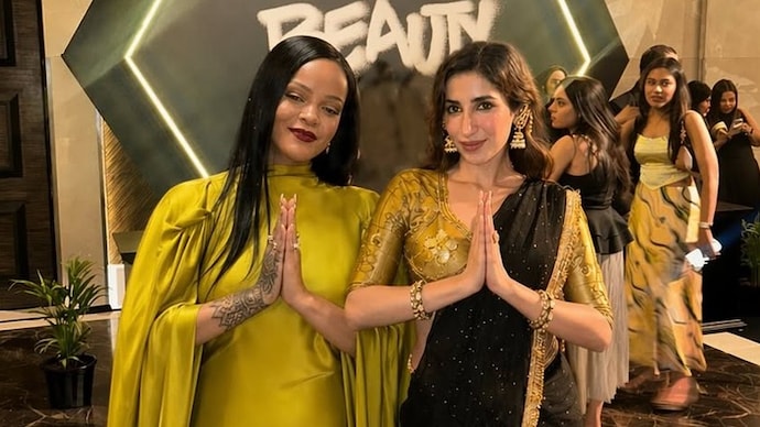 Parul Gulati (right) dropped truth bombs about her meeting with Rihanna. (Credit: Instagram/@parulgulati) Parul Gulati