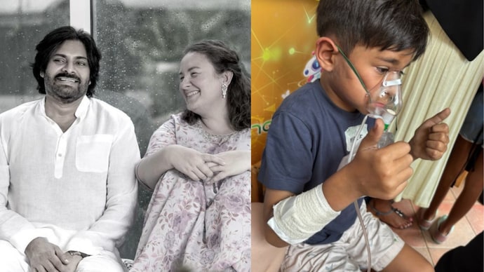 Pawan Kalyan, Anna Lezhneva and their son Mark in frame. (Photo: Instagram)