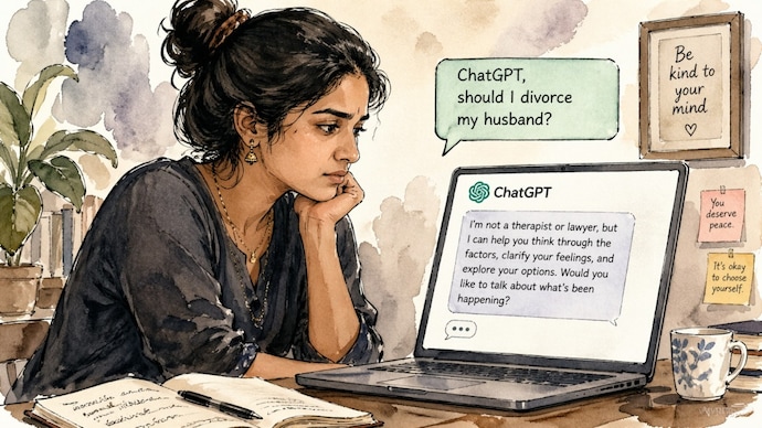 People are turning to ChatGPT to solve their relationship problems. (Photo: Generative AI/Vani Gupta) People are turning to ChatGPT to solve their relationship problems.