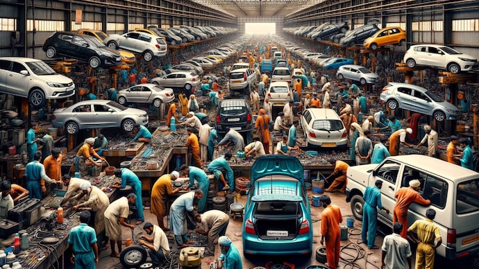 Overcrowded service centres struggle to cope as surging car sales flood workshops, leading to long queues, delays, and mounting pressure on technicians and infrastructure. (Photo: AI-generated for reference) (Photo: AI-generated for reference)