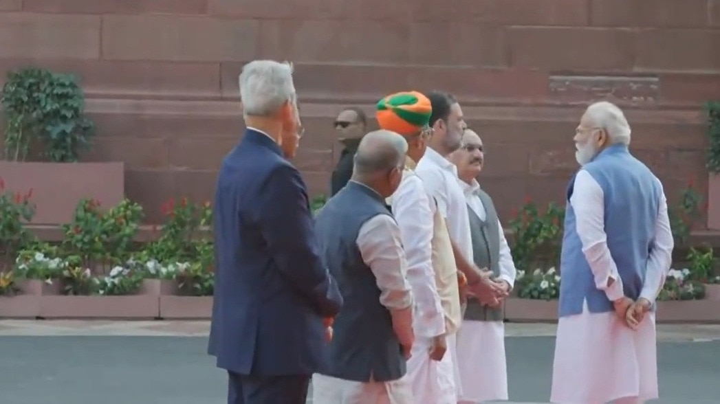 Watch: PM, Rahul greet each other, engage in rare candid chat in Parliament