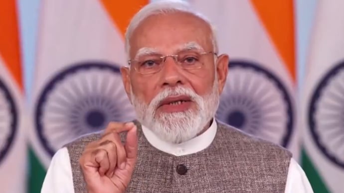 PM Modi during his address to the nation on Saturday PM Modi during his address to the nation on Saturday
