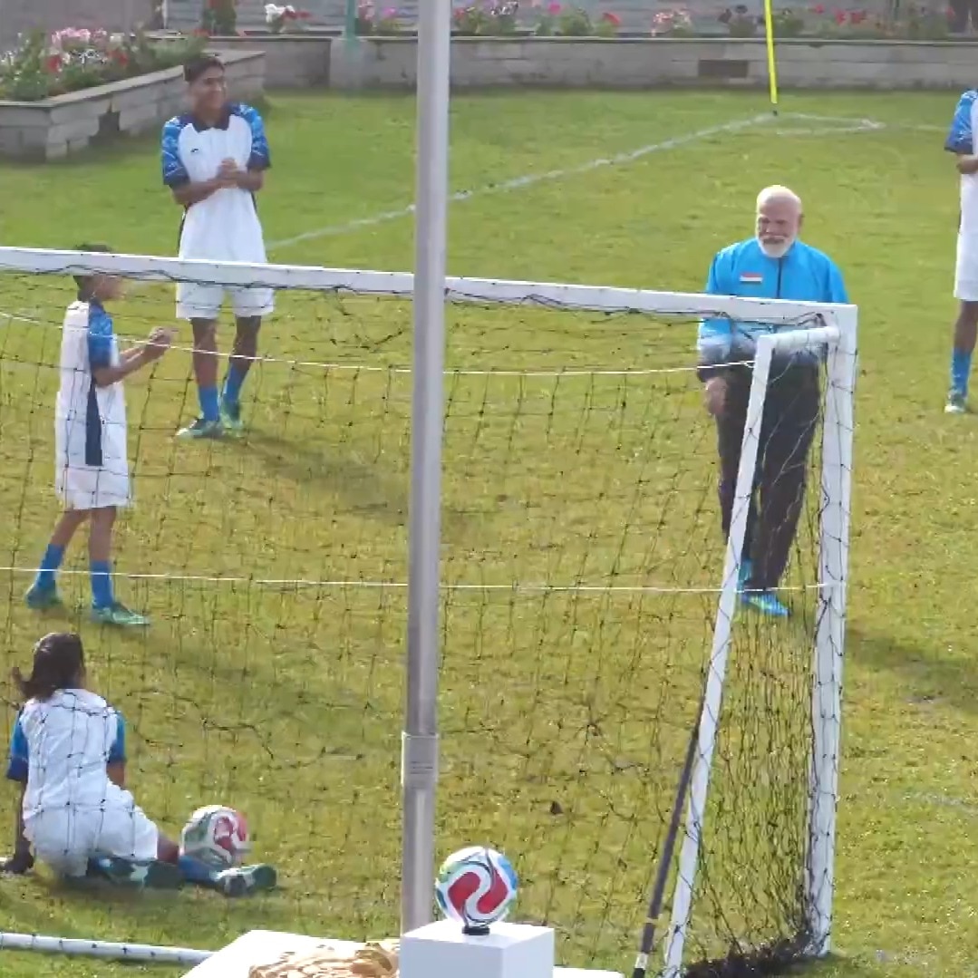 Vintage Grandpa show: Congress mocks PM Modi’s football with Sikkim children