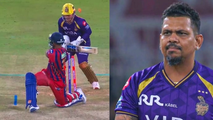Sunil Narine bowled Nicholas Pooran on the first ball of the Super Over.