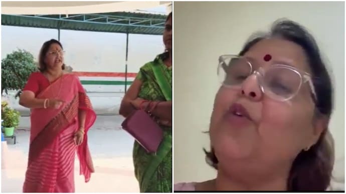 A video showing the confrontation between the principal and a parent in Uttar Pradesh's Hardoi has gone viral. principal