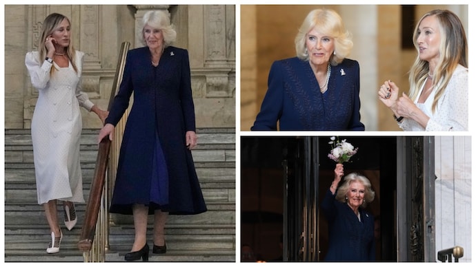 Queen Camilla met actor Sarah Jessica Parker for an event in New York City. (Credit: AP) Queen Camilla shares Sex and the City moment with Sarah Jessica Parker in NYC