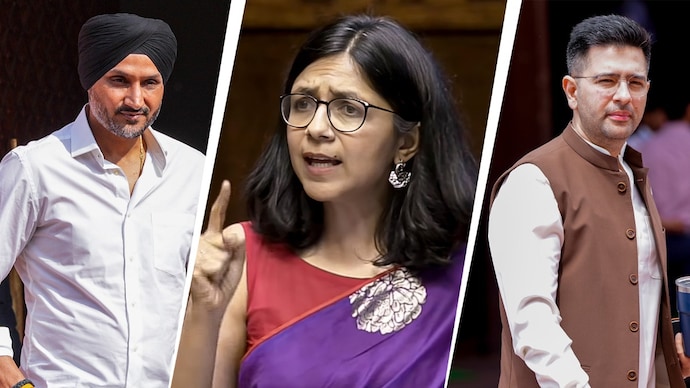 Harbhajan Singh, Swati Maliwal, Raghav Chadha Raghav Chadha