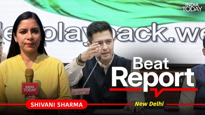 Raghav Chadha, who was demoted by the AAP as its Rajya Sabha deputy speaker last month, outsmarted them. (Photo: PTI/India Today) raghav chadha aap bjp surgical strike
