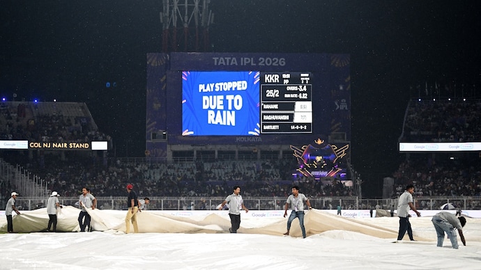 Rain washed out IPL 2026 game between KKR and PBKS in Kolkata (Reuters Photo) Rain washed out KKR vs PBKS in Kolkata