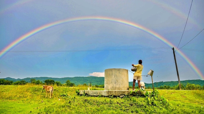 In eastern and northeastern India, active weather conditions are likely to persist. (Photo: PTI) Rainbow weather alert