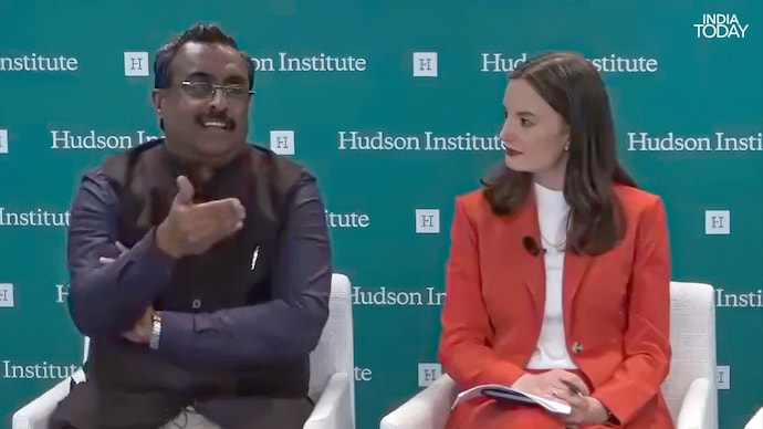 Ram Madhav at the Hudson Institute conference Ram Madhav at the Hudson Institute conference