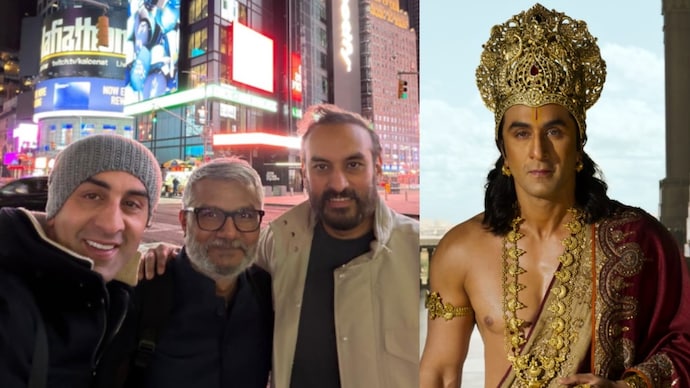 Ranbir Kapoor (left)'s Ramayan is directed by Nitish Tiwari and produced by Namit Malhotra. (Credit: X/@namitmalhotra) Ramayana