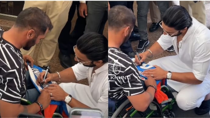 Bhima (L) and Ranveer Singh in frame. (Photo: Instagram)