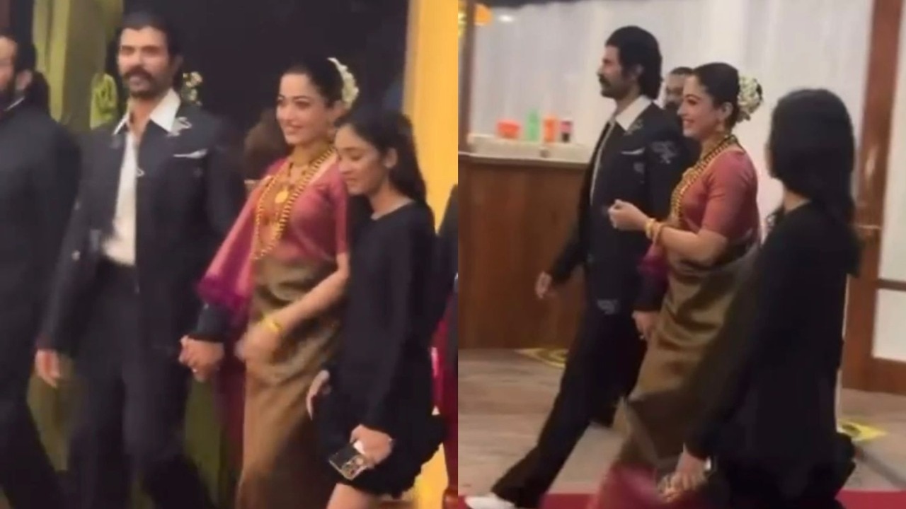 Rashmika Mandanna and Vijay Deverakonda's reception.