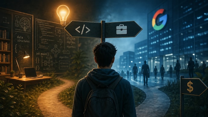 Replit CEO says Computer Science degree will not give you loads of money at Google. (Image generated using AI) Replit, AI, CS degree, google job,