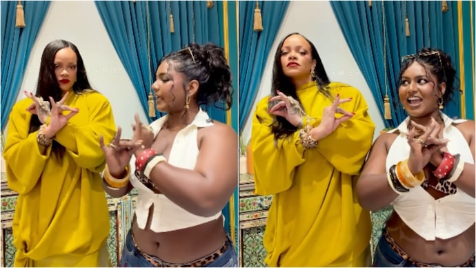 A video of Rihanna doing Bharatanatyam is going viral. (Credit: Instagram/@keepinitnejm) Rihanna tries Bharatnatyam
