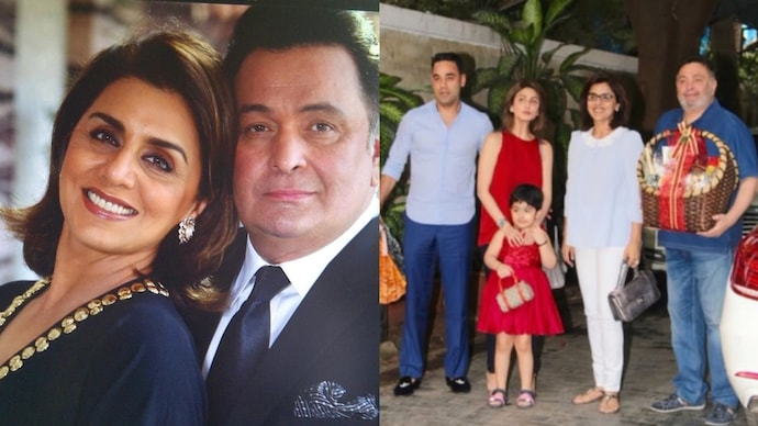 The Kapoor family paid tribute to Rishi Kapoor on social media. (Credit: Instagram/@neetu54, @brat.man) Rishi Kapoor with his wife Neetu