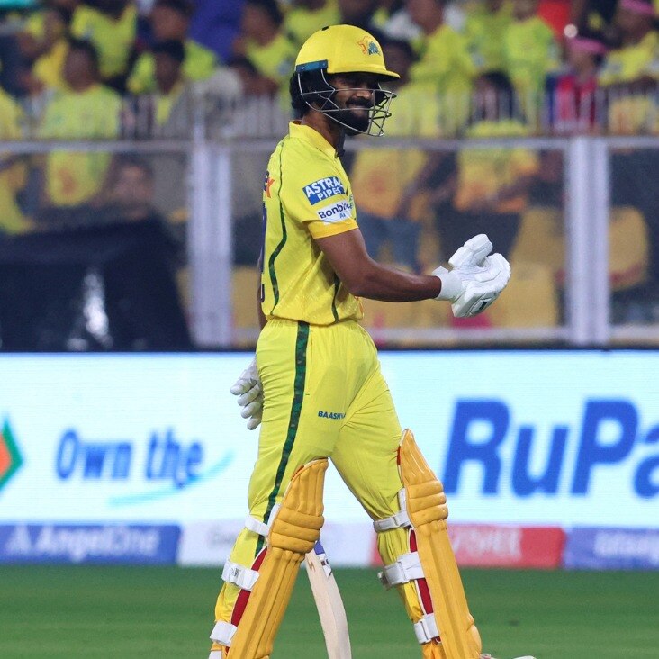 Big blow for KKR? On-air blunder after Gaikwad's dismissal leaves fans in spilts