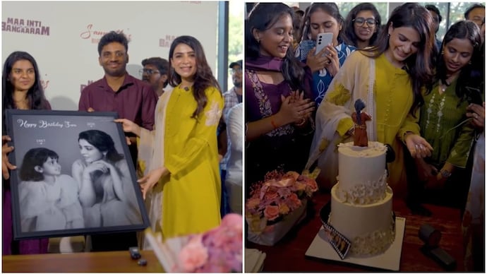 Samantha celebrated her birthday with fans. (Credit: Instagram/samantharuthprabhoffl) Samantha celebrated her birthday with fans