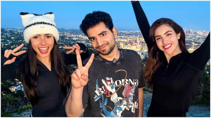 Samay Raina pokes fun at Botez sisters's Los Angeles home. (Photo: Instagram/Samay Raina) Samay Raina pokes fun at Botez sisters's Los Angeles home