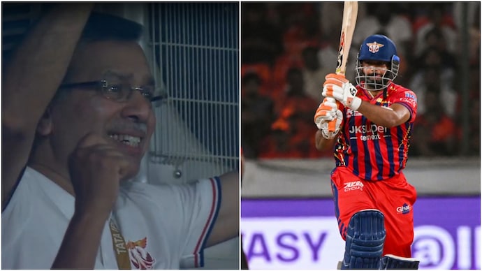 Sanjiv Goenka emotional after Rishabh Pant guides LSG to win in Hyderabad (Screengrab from JioHotstar/PTI) Sanjiv Goenka and Rishabh Pant