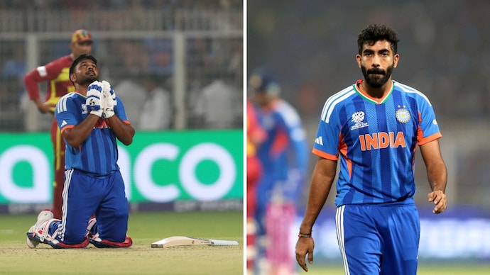 Sanju Samson and Jasprit Bumrah are in the race for ICC's Player of the Month award in March. (Image: Reuters) Sanju Samson and Jasprit Bumrah