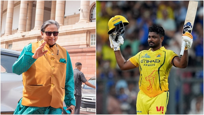 Shashi Tharoor wrote a poem for Sanju Samson after CSK's win over MI (PTI Photos) Shashi Tharoor and Sanju Samson