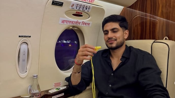 Shubman Gill poses with a whistle after GT beat CSK in Chennai (Courtesy: Instagram/Shubman Gill) Shubman Gill