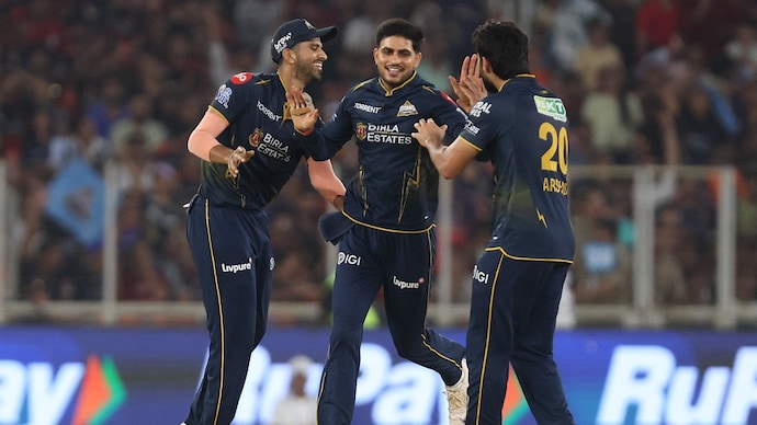 GT beat RCB by 4 wickets on Thursday in Ahmedabad. Courtesy: Reuters Shubman Gill