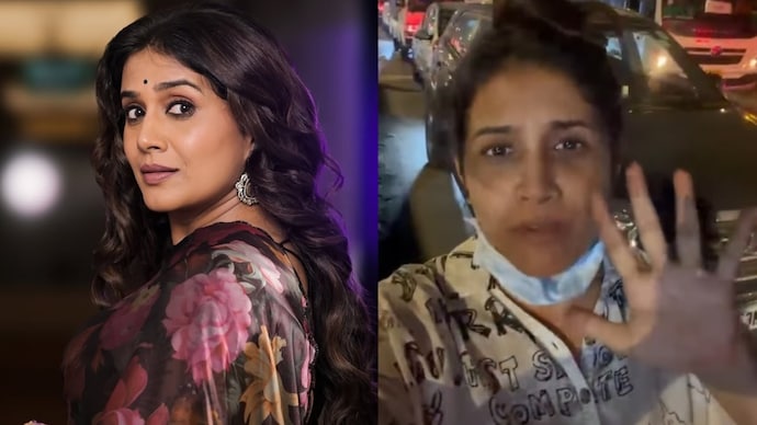 Sonali Kulkarni shared the video after getting stuck in traffic for 5 hours (Photo: Instagram/Video screenshot) Sonali Kulkarni shares 5-hour traffic nightmare as police only urges patience