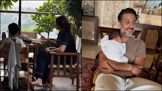 Sonam Kapoor shares new family pictures after welcoming second child. (Photo courtesy: Instagram/Sonam Kapoor) Sonam Kapoor, Anand Ahuja