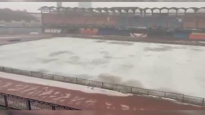 The Kanteerva stadium looked like it was covered with snow. (Photo: X) Sree Kanteerva Stadium, Bengaluru