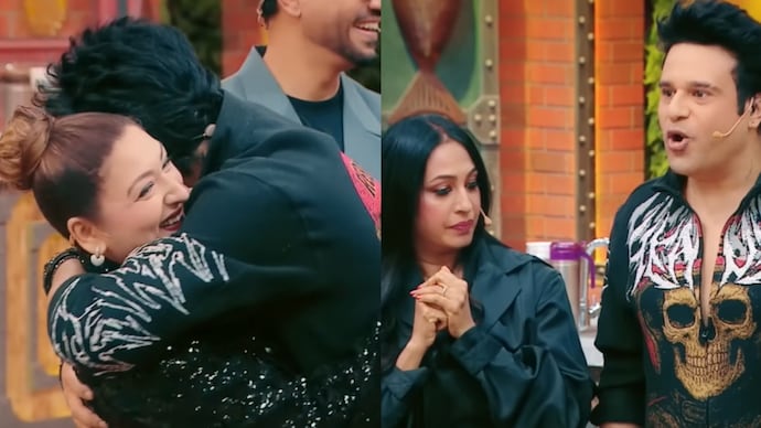 Ssunita Ahuja made an appearance in the upcoming episode of Laughter Chefs 3. (Credit: Colors TV) Sunitaa Ahuja, Krushna Abhishek