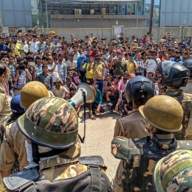 The development comes after large-scale protests by factory workers in Noida on Monday, during which thousands demanded higher wages and improved working conditions.
