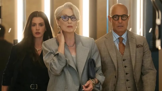 Anne Hathaway (left), Meryl Streep and Stanley Tucci in a scene from The Devil Wears Prada 2 The Devil Wears Prada 2 first review: Meryl Streep-Anne Hathaway brings back